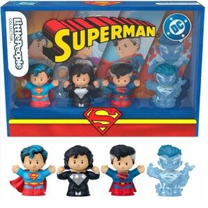 Mattel Superman Little People Figure Set - Red, Blue, Black‎